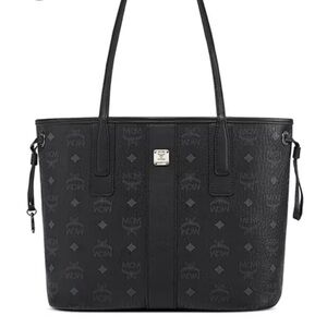 Authentic MCM Liz Small Reversible Visetos Shopper Tote